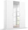 rauch Kleiderschrank; Drehtürenschrank COSMO, 3-türig, 1 Spiegeltüre, Alpinweiß, mit Aufbewahrungsboxen, 136x197x54xcm Bild 3