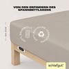 Schlafgut 'Easy' Spannbettlaken, Jersey, 100% Baumwolle, rundum Gummizug, für Matratzen bis 22 cm Höhe, Sand Mid, XL 180x200 cm - 200x200 cm Bild 3