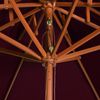 Sonnenschirm, Terrassenschirm mit Doppeldach und Holz-Mast Bordeauxrot 270 cm Bild 5