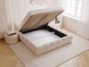 GRAINGOLD Cloud Low Bett 140x200, Polsterbett mit Bettkasten und Lattenrost, Velour-Stoff, Beige Bild 4
