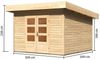 Gartenhaus Northeim 3 - 309x309 cm, 38 mm Holz naturbelassen, Karibu Bild 2