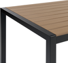 Gartentisch Kunststoff Heller Holzfarbton-Schwarz VERNIO Bild 5