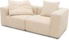 DOMO. collection Sofa 800011, 2 Sitzer, Rechteckig, individuell kombinierbar, Cord 2er Couch, modular, Polstergarnitur, 216 x 108 x 69 (BxTxH), creme Bild 3