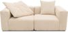 DOMO. collection Sofa 800011, 2 Sitzer, Rechteckig, individuell kombinierbar, Cord 2er Couch, modular, Polstergarnitur, 216 x 108 x 69 (BxTxH), creme Bild 2