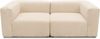 DOMO. collection Sofa 800011, 2 Sitzer, Rechteckig, individuell kombinierbar, Cord 2er Couch, modular, Polstergarnitur, 216 x 108 x 69 (BxTxH), creme Bild 5