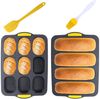 HEYHIPPO Brotbackform Backform Set für Baguette & Brot, 2 Silikonformen, Spülmaschinenfest, (2-tlg), Antihaft-Silikon,hitzebeständig,leicht zu reinigen,rutschfestem Griff Bild 3