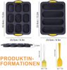 HEYHIPPO Brotbackform Backform Set für Baguette & Brot, 2 Silikonformen, Spülmaschinenfest, (2-tlg), Antihaft-Silikon,hitzebeständig,leicht zu reinigen,rutschfestem Griff Bild 2