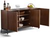 OKWISH Sideboard multifunktional als TV-Ständer, Buffet oder Kaffeebar (Kommode, Anrichte, Wohnzimmerschrank, Aufbewahrungsschrank, 1 St, 3 Türen), verstellbare Regale,geräuscharme Schubladen, multifunktionale Nutzung Bild 4