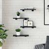 vidaXL Regalbrett 4 pcs Schwarz 40 x 20 x 1,5 cm Holzwerkstoff 875046 Bild 3
