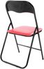 CLP Klappstuhl Felix Klappbarer mit Kunstleder PVC Sitz Gepolstert,rot/schwarz Bild 5