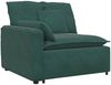 vidaXL Modulares Sofa Endmodul mit Armlehne Kissen Dunkelgrün 100 cm 4104401 Bild 2