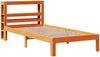vidaXL Massivholzbett ohne Matratze Wachsbraun 75x190 cm Kiefernholz 3306057 Bild 3