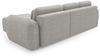 Ecksofa Schlafsofa Sofa GASTON in Stoff Puente Sandgrau Ottomane Rechts Bild 3