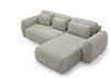 Ecksofa Schlafsofa Sofa GASTON in Stoff Puente Sandgrau Ottomane Rechts Bild 2