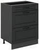 Küchenunterschrank R-Line Anthrazit Landhaus 60 cm mit Schubladen, ohne Arbeitsplatte Vicco Bild 5