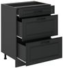 Küchenunterschrank R-Line Anthrazit Landhaus 60 cm mit Schubladen, ohne Arbeitsplatte Vicco Bild 3