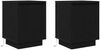 vidaXL Nachttische mit LED-Leuchten 2 Stk. Schwarz 38x34x50 cm 861268 Bild 3