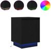 vidaXL Nachttische mit LED-Leuchten 2 Stk. Schwarz 38x34x50 cm 861268 Bild 2