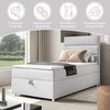 Best For Home Boxspringbett mit 7-Zonen-Bonellfederkernmatratze, Boxspringbett mit Matratze und Stauraum Bild 3