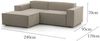 Dmora Sofa mit Halbinsel Assurte, modulares Sofa mit linker Chaiselongue, modernes Stoffsofa, 100 % Made in Italy, 240 x 170 x 70 cm, Taupe Bild 3