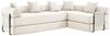 LVHOM Schlafsofa 5-Sitzer, Klappsofa mit Schlaffunktion, Bodensofa mit Seitentaschen, Ecksofa aus Cordstoff, frei Kombinierbar, Beige Bild 2