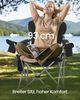 SONGMICS Campingstuhl 2er Set, klappbar, Klappstuhl, breiter Sitz, hohe Rückenlehne, Outdoor-Stuhl, tragbar, Outdoor-Stuhl, Getränkehalter, Handyhalter, Stoff-Organizer, schwarz-grau Bild 3