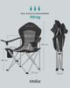 SONGMICS Campingstuhl 2er Set, klappbar, Klappstuhl, breiter Sitz, hohe Rückenlehne, Outdoor-Stuhl, tragbar, Outdoor-Stuhl, Getränkehalter, Handyhalter, Stoff-Organizer, schwarz-grau Bild 5