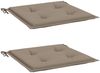vidaXL Gartenstuhl-Kissen 2 Stk. Taupe 40x40x4 cm Oxford-Gewebe 314018 Bild 3