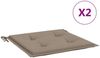 vidaXL Gartenstuhl-Kissen 2 Stk. Taupe 40x40x4 cm Oxford-Gewebe 314018 Bild 2