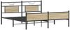 vidaXL Metallbett ohne Matratze Sonoma-Eiche 180x200 cm 3325125 Bild 5