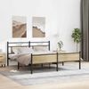 vidaXL Metallbett ohne Matratze Sonoma-Eiche 180x200 cm 3325125 Bild 4
