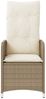 vidaXL Gartensessel 2 Stk. Verstellbar mit Tisch Beige Poly Rattan 365693 Bild 5