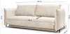 Selsey 'Amalfi' Sofa mit Schlaffunktion und Breitcord-Bezug, beige, ca. 90 x 226 x 105 cm Bild 5