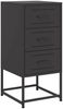 vidaXL Nachttisch Schwarz 36x39x78 cm Stahl 846578 Bild 2