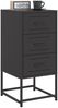 vidaXL Nachttisch Schwarz 36x39x78 cm Stahl 846578 Bild 4