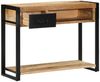 vidaXL Konsolentisch 100x35x75 cm Raues Massivholz Mango 4015929 Bild 3
