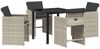 vidaXL Garten Essgruppe 5 pcs Hellgrau Poly-Rattan 3380705 Bild 2