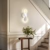 ZMH Wandleuchte Innen LED Wandlampe Modern: Wand Lampe für Treppenhaus Schlafzimmer Wohnzimmer Korridor Kühles Design 7W Kurvendesign Dekorativ Weiß Wandleuchten Warmweiß 3000K Bild 2