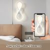 ZMH Wandleuchte Innen LED Wandlampe Modern: Wand Lampe für Treppenhaus Schlafzimmer Wohnzimmer Korridor Kühles Design 7W Kurvendesign Dekorativ Weiß Wandleuchten Warmweiß 3000K Bild 4