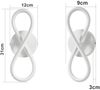 ZMH Wandleuchte Innen LED Wandlampe Modern: Wand Lampe für Treppenhaus Schlafzimmer Wohnzimmer Korridor Kühles Design 7W Kurvendesign Dekorativ Weiß Wandleuchten Warmweiß 3000K Bild 3