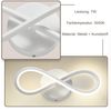 ZMH Wandleuchte Innen LED Wandlampe Modern: Wand Lampe für Treppenhaus Schlafzimmer Wohnzimmer Korridor Kühles Design 7W Kurvendesign Dekorativ Weiß Wandleuchten Warmweiß 3000K Bild 5