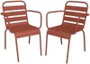 Vente-unique - MIRMANDE Garden dining set Metall Rot - B 59 cm x H 79 cm x L 56 cm Bild 2