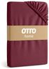 OTTO home Spannbettlaken PHYSALIS in BASIC und PREMIUM Qualität, 100% Baumwolle, Jersey (160 g/m), Gummizug: rundum, (2 Stück), für Matratzen bis 18 cm Höhe, Bettlaken, Spannbetttuch, pflegeleicht Bild 3