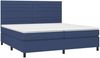 Boxspringbett mit Matratze & LED Stoff Blau 200x200 cm, Härtegrad: H2 [3134987] Bild 3