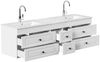 Badmöbel Milano XL Cottage Doppel-Waschbecken SoftClose weiss hochglanz : Weiss hochglanz Bild 4