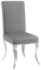 riess-ambiente Esszimmerstuhl MODERN BAROCK DELUXE grau/silber - Samt, Edelstahl, weich, zeitlos (Einzelartikel, 1 St), weiche Polsterung & Barock Design - ideal für Esszimmer & Schminktisch Bild 2