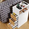 JEOBEST Nachttisch Nachttische mit 4 Etagen Stauraum, (1-St)Schmaler Beistelltisch,für Schlafzimmer,Wohnzimmer,Moderner Stil Bild 2