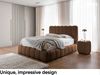 MEBLINI Polsterbett 200x200 mit Lattenrost mit Matratze - CARLOS - Braun Boucle - Bubble Bett - Cloud Bett - Marshmallow Bed - Kopfteil Bett mit Stauraum Bild 2