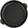 Ø30cm Grillpfanne aus Gusseisen Bräter mit Glasdeckel Schmortopf zwei Griffe Servierpfanne Grill Bild 4