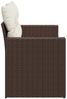 vidaXL Gartensofa mit Kissen 2-Sitzer Braun Poly Rattan 366209 Bild 5